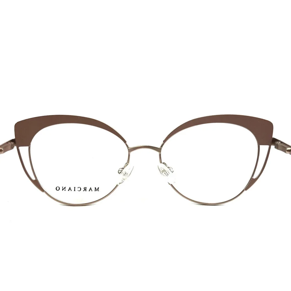 Marciano Eyeglasses Frames GM0343 028 Black Gold Cat Eye Sparkly 50-17-135